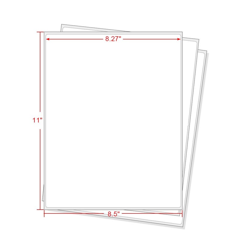 FungLam Full Sheet Address Shipping Labels - 8-1/2" x 11" - 100 Labels - Image 3